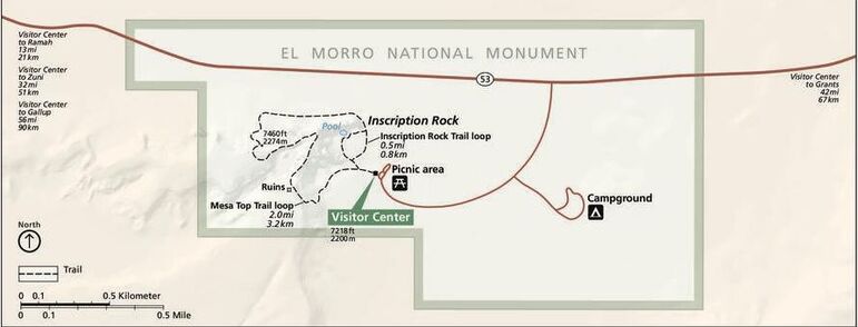 El Morro's official brochure map