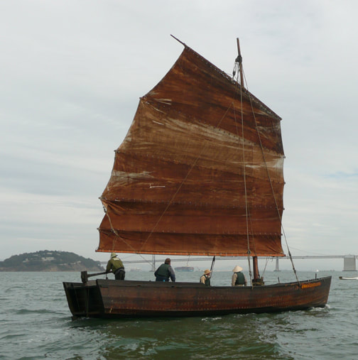 The historic Grace Quan ship sails on San Francisco Bay