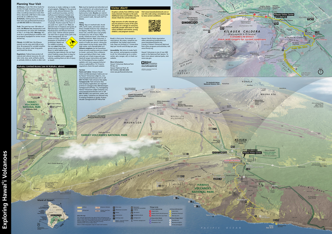 A map of Hawai'i Volcanoes National Park