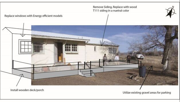 A schematic of the Tule Lake visitor center improvements