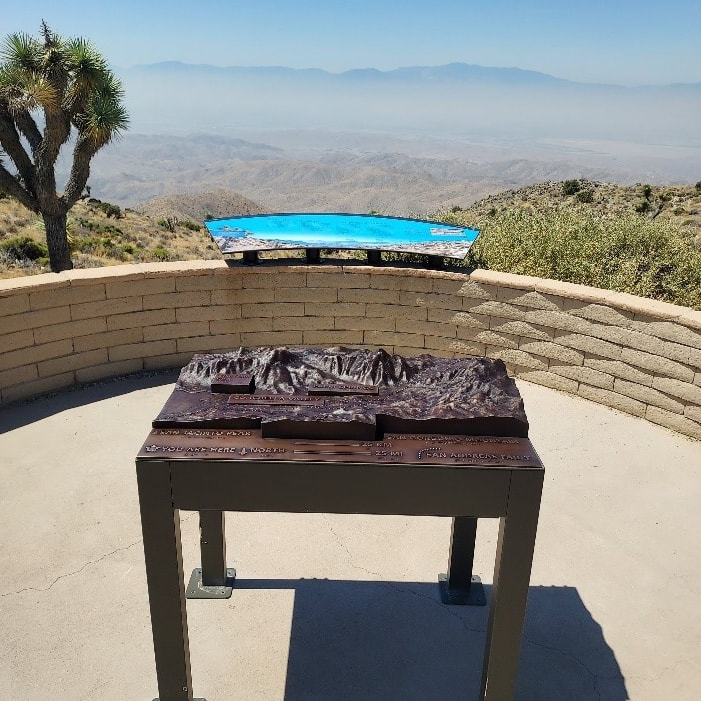 Tactile map and new educational sign at Keys View